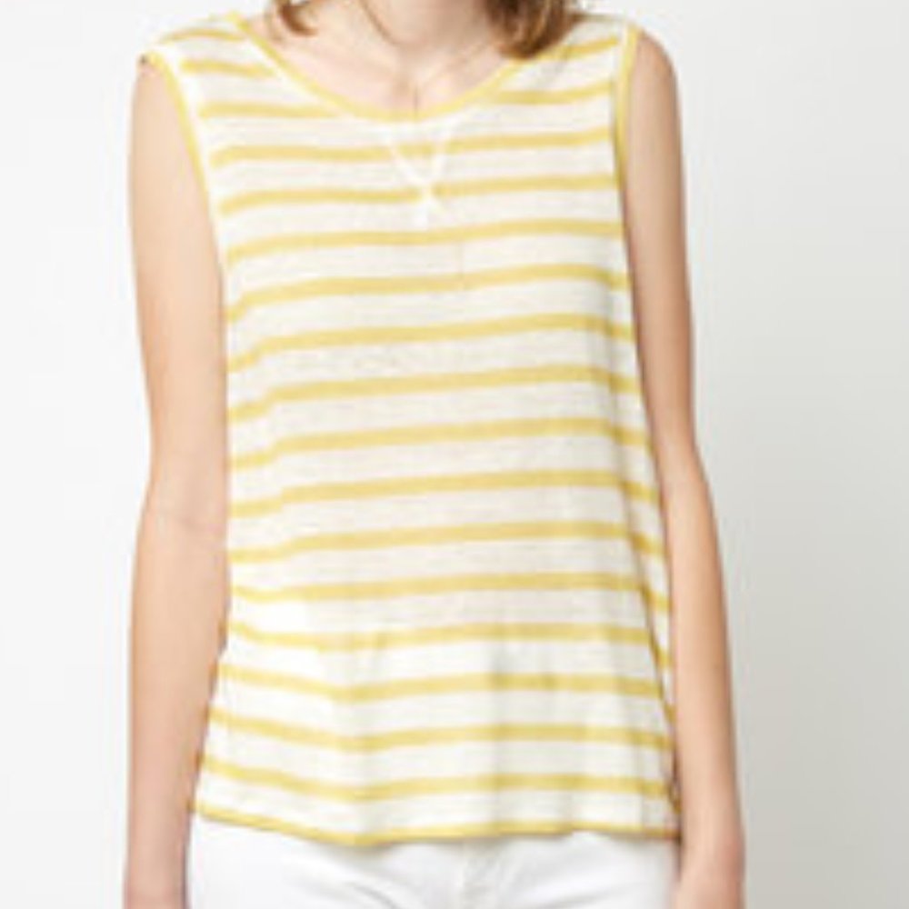 BB Dakota Freddie Linen Striped Tank Top